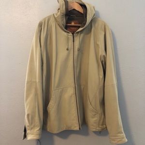 Territory Ahead men’s hooded leather jacket